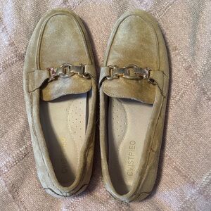 Tan Suede Loafers for Women